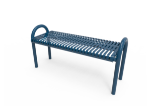 Slatted Steel MOD Bench without Back - Image 2