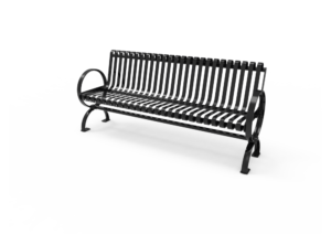Village Bench with Back - Image 2