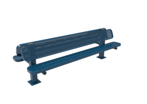 Perforated Steel Double Pedestal Bench - Image 5